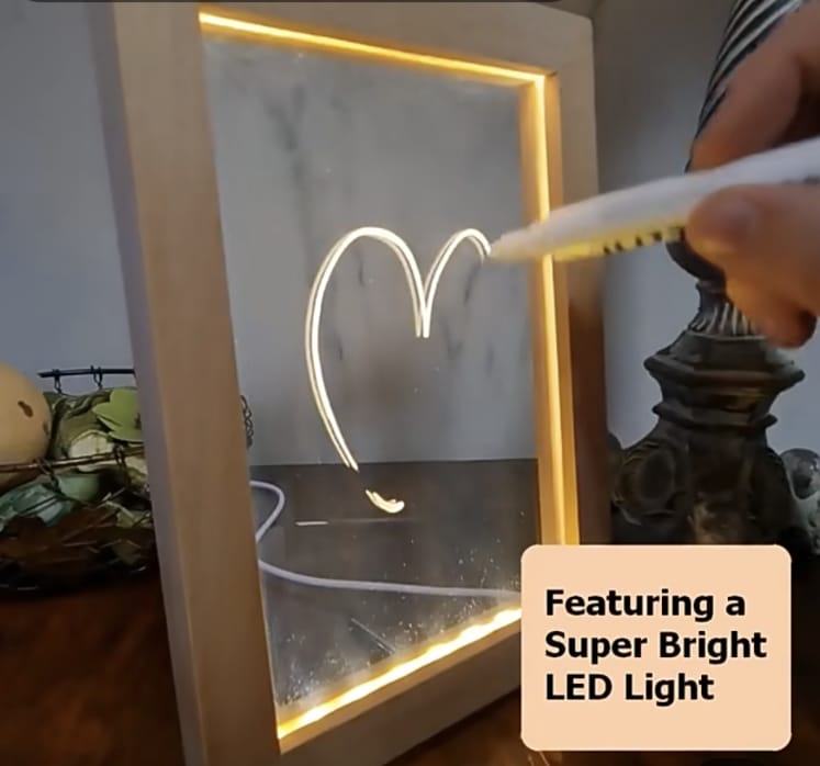Wooden Touch Control LED Picture Frame