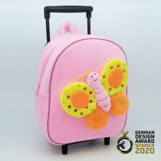 Detachable 3D Butterfly Trolley Backpack