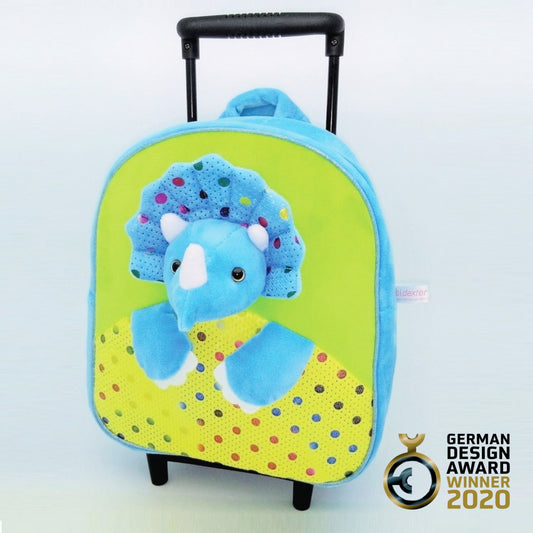 Detachable 3D Triceratops Trolley Backpack