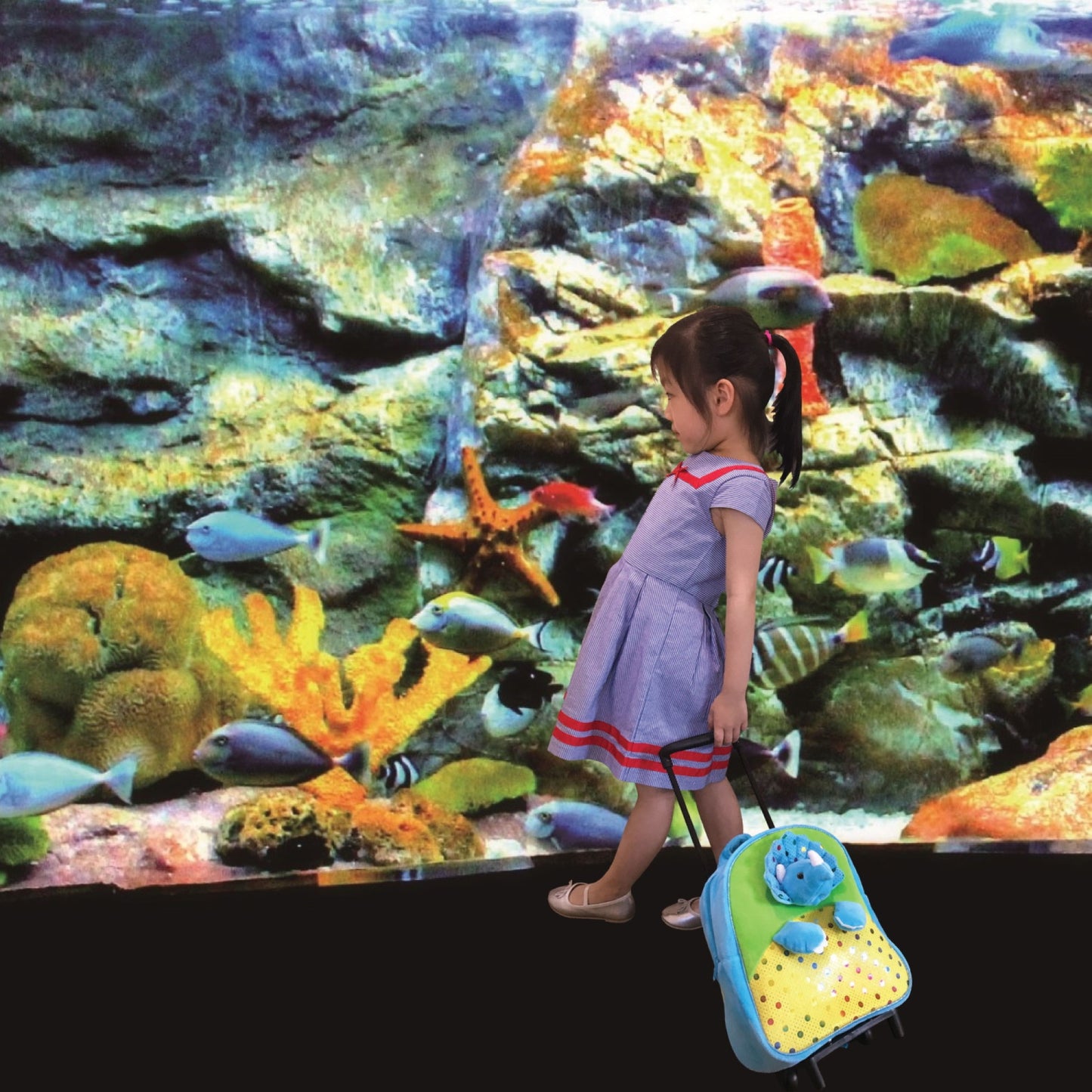 Detachable 3D Triceratops Trolley Backpack