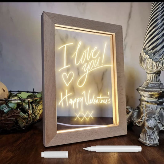 Wooden Touch Control LED Picture Frame