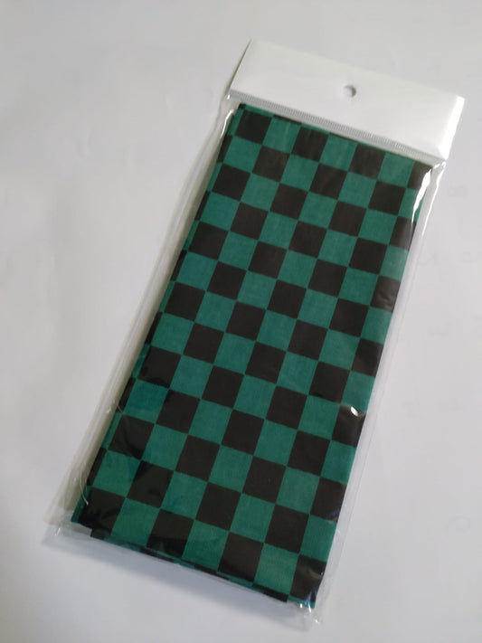 Fully Printed Japanese Tenugui Checkered Pattern - 鬼滅之刃竈門炭治郎羽織圖紋系列