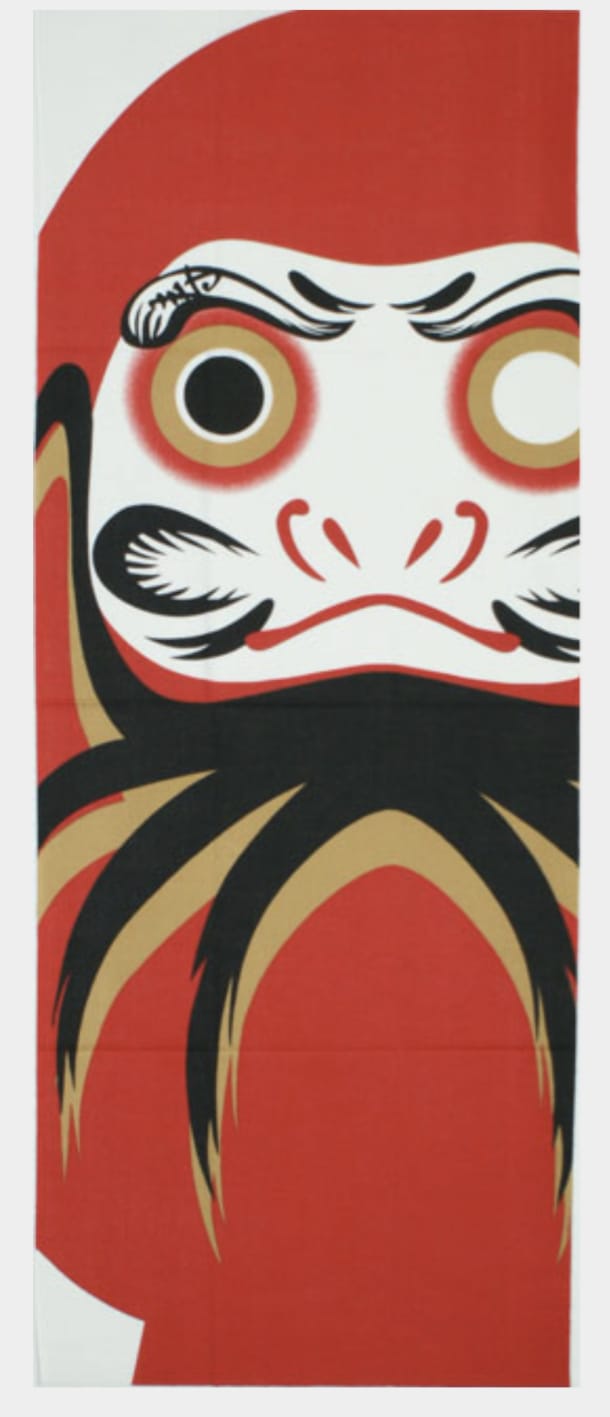 Daruma Printed Japanese Towel